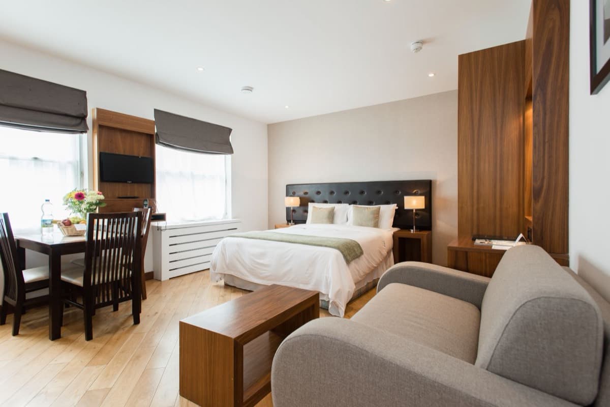 Bright furnished bedroom in a long-let rental prepared by Urban Ready