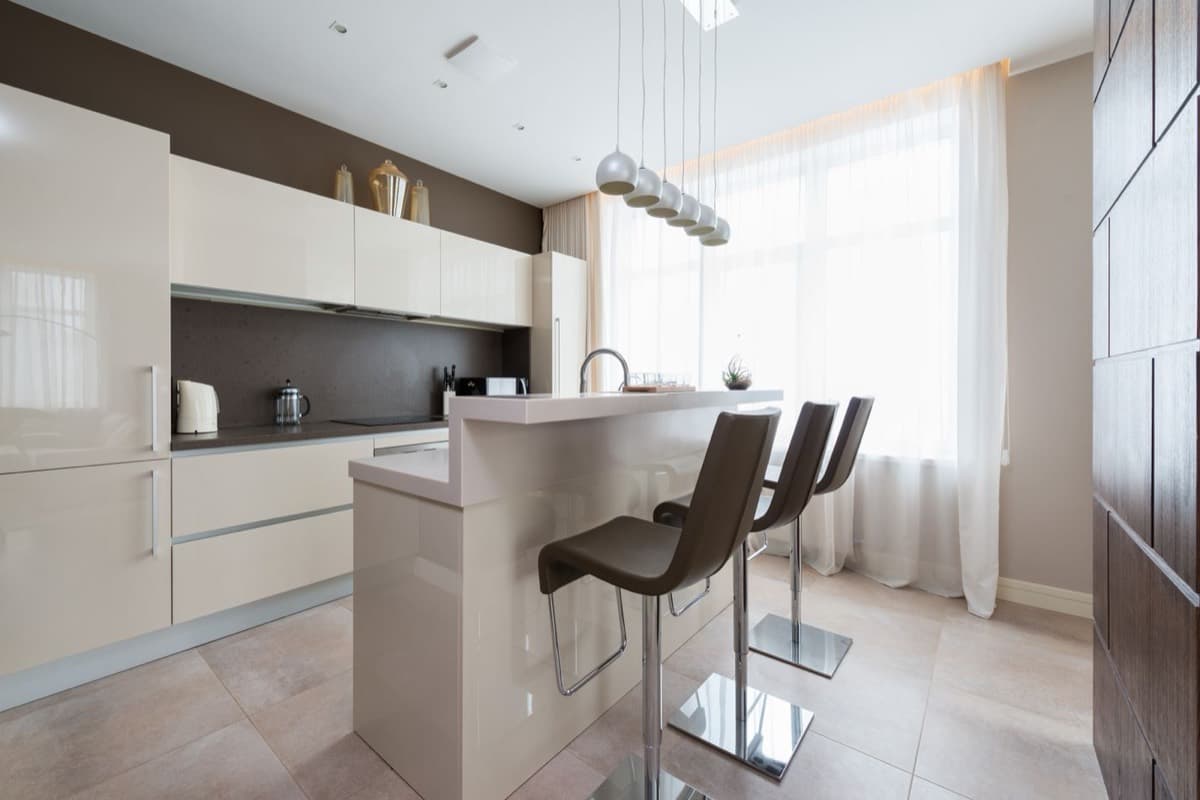 Furnished kitchen where supplied items are maintained and replaced when needed