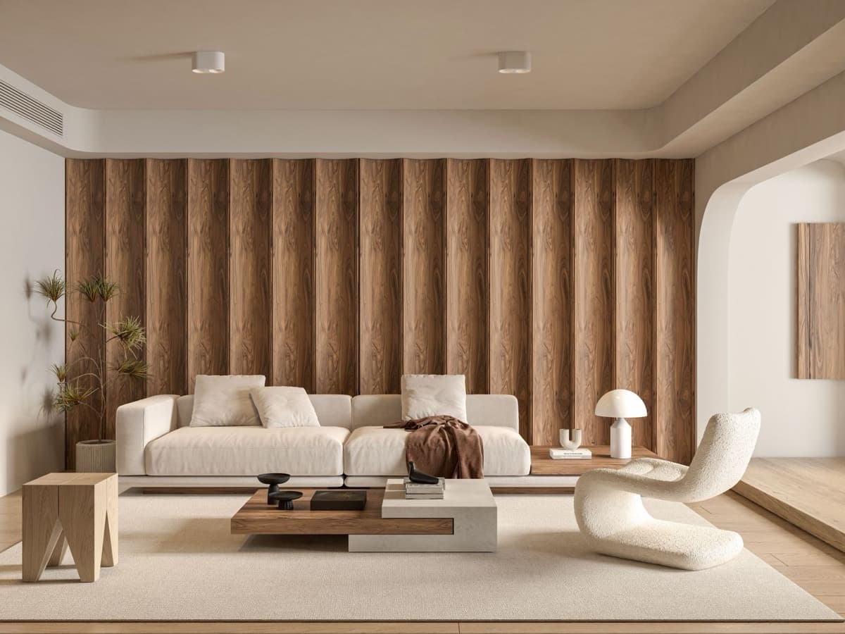 Furnished open-plan living and dining space in a larger London house dressed to a guest-ready standard